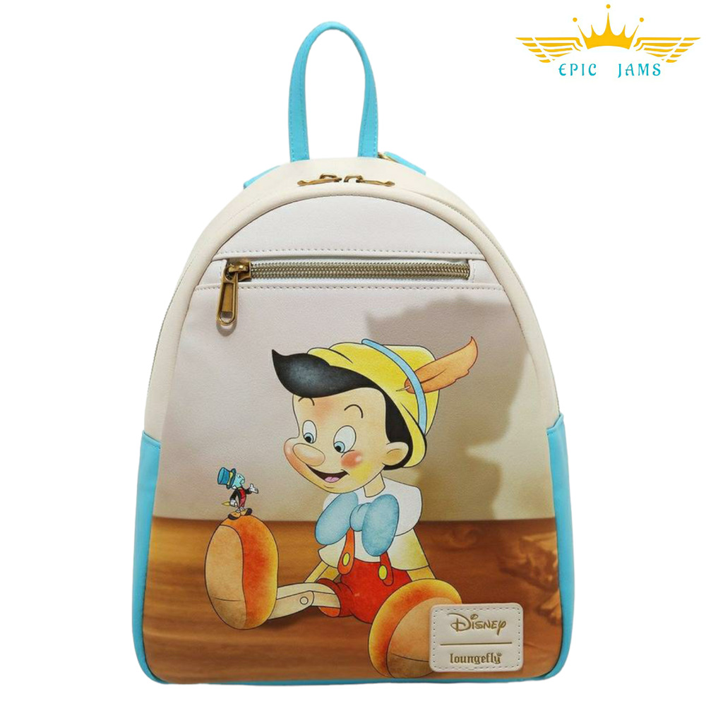 Loungefly Disney Pinocchio & Jiminy Cricket Duo Mini Backpack New